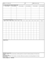 AF IMT Form 23 Family Service Volunteer Record, Page 2