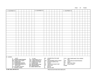AF IMT Form 2402 Weekly Equipment Utilization and Maintenance Schedule, Page 2