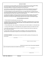 AF IMT Form 1505 License to Occupy Mobile Home Space, Page 2