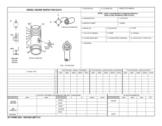 Document preview: AF Form 3507 Diesel Engine Inspection Data