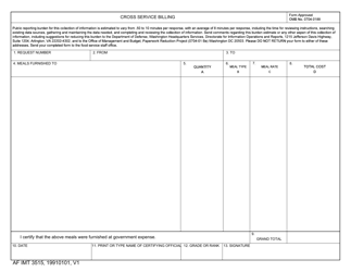 Document preview: AF IMT Form 3515 Cross Service Billing