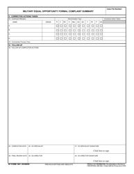 AF Form 1587 Military Equal Opportunity Formal Complaint Summary, Page 3