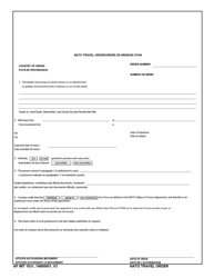 Document preview: AF IMT Form 1631 NATO Travel Order (English/French)