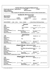 AF Form 4404 Family Advocacy Program Referral Form