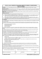 AF Form 4406 &quot;Post-9/11 Gi Bill Transfer of Educational Benefits Statement of Understanding&quot;