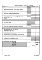 AF Form 4431 Vehicle Assessment Inspection, Page 2