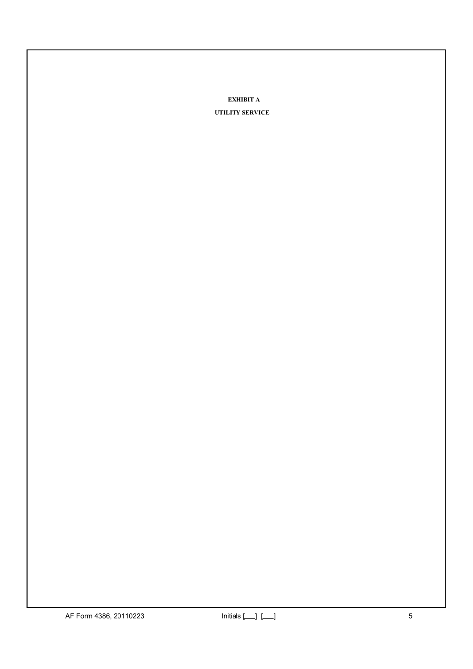 AF Form 4386 Utility Sales Agreement for Privatized Military Family Housing, Page 5