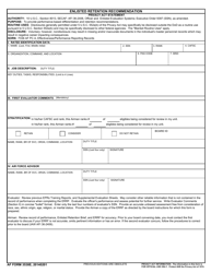 Document preview: AF Form 3538E Enlisted Retention Recommendation