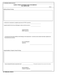 AF Form 4409 Chapel Tithes and Offering Fund (Ctof) Monthly Self Assessment, Page 5