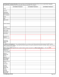 AF Form 4455 Emergency Family Member Travel (Efmt) Worksheet, Page 2