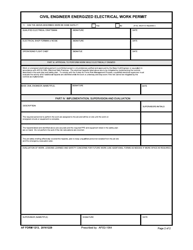 AF Form 1213 Civil Engineer Energized Electrical Work Permit, Page 2