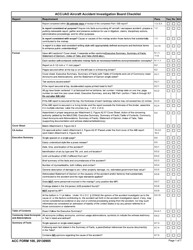 Document preview: ACC Form 100 Aircraft Accident Investigation Board Checklist