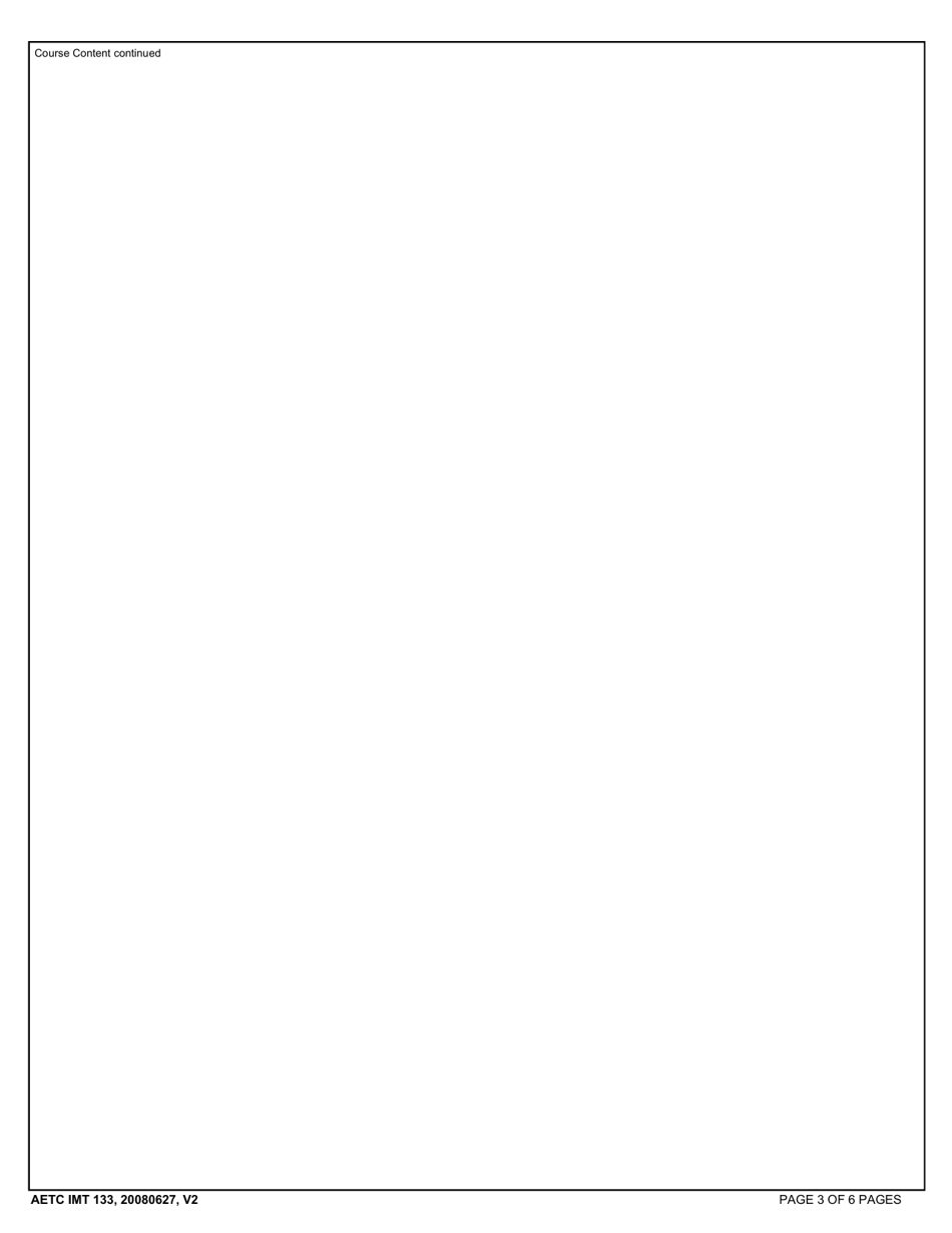 AETC Form 133 Part I Plan of Instruction / Lesson Plan, Page 3