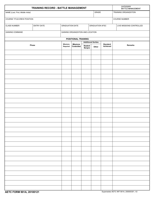 AETC Form 901A Download Fillable PDF or Fill Online Training Record ...