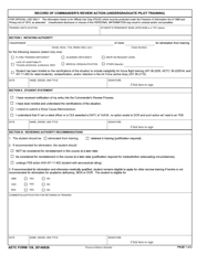 AETC Form 139 Record of Commander&#039;s Review Action (Undergraduate Pilot Training)