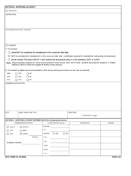 AETC Form 139 Record of Commander&#039;s Review Action (Undergraduate Pilot Training), Page 2