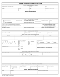 AETC Form 77 &quot;Airman Leader Application/Certification&quot;
