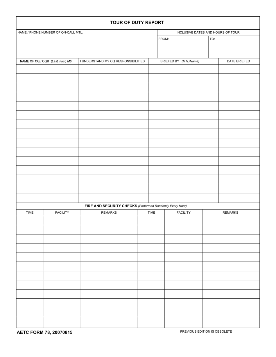 AETC Form 78 Fill Out Sign Online And Download Fillable PDF
