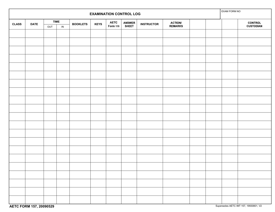 AETC Form 157 Download Fillable PDF or Fill Online Examination Control ...