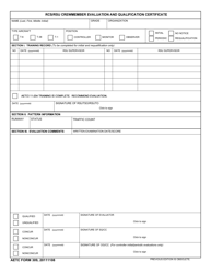 Document preview: AETC Form 309 Rcs/Rsu Crewmember Evaluation and Qualification Certificate