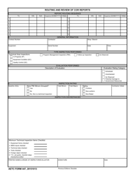 AETC Form 447 &quot;Routing and Review of Cor Reports&quot;