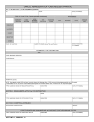 AETC Form 61 &quot;Official Representation Funds Request/Approval&quot;