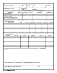 Document preview: AETC Form 470 Teaching Internship Log