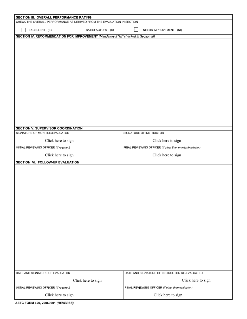 AETC Form 620 - Fill Out, Sign Online and Download Fillable PDF ...