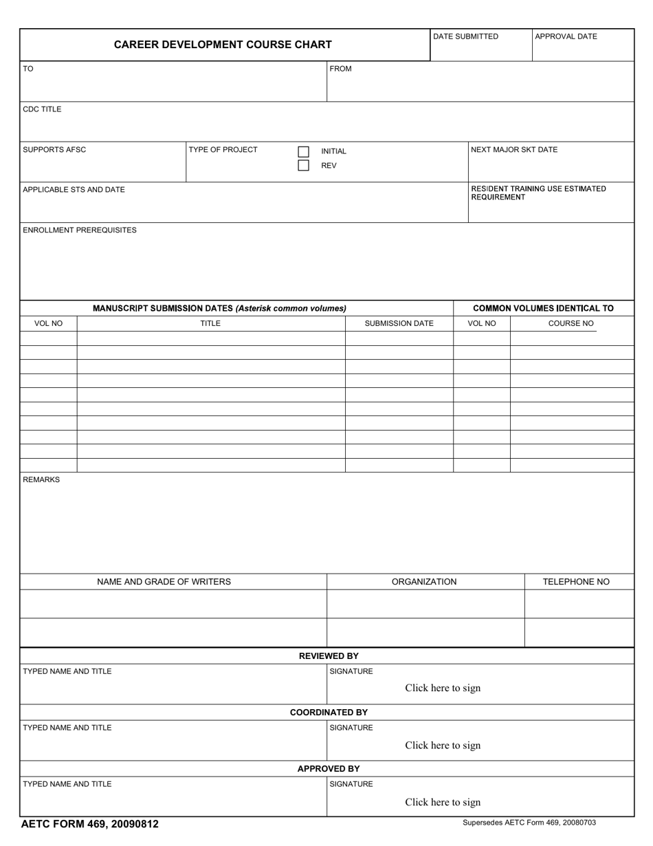 AETC Form 469 - Fill Out, Sign Online and Download Fillable PDF ...