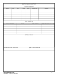 AETC Form 9 Monthly Manning Report, Page 2