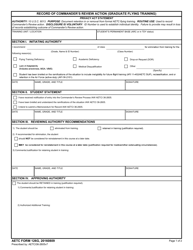 AETC Form 126G Record of Commander&#039;s Review Action (Graduate Flying Training)