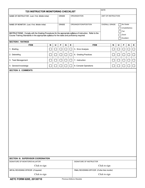 AETC Form 620E  Printable Pdf