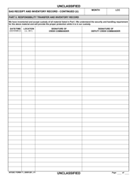 AFGSC Form 71 Sas Receipt and Inventory Record (U), Page 2