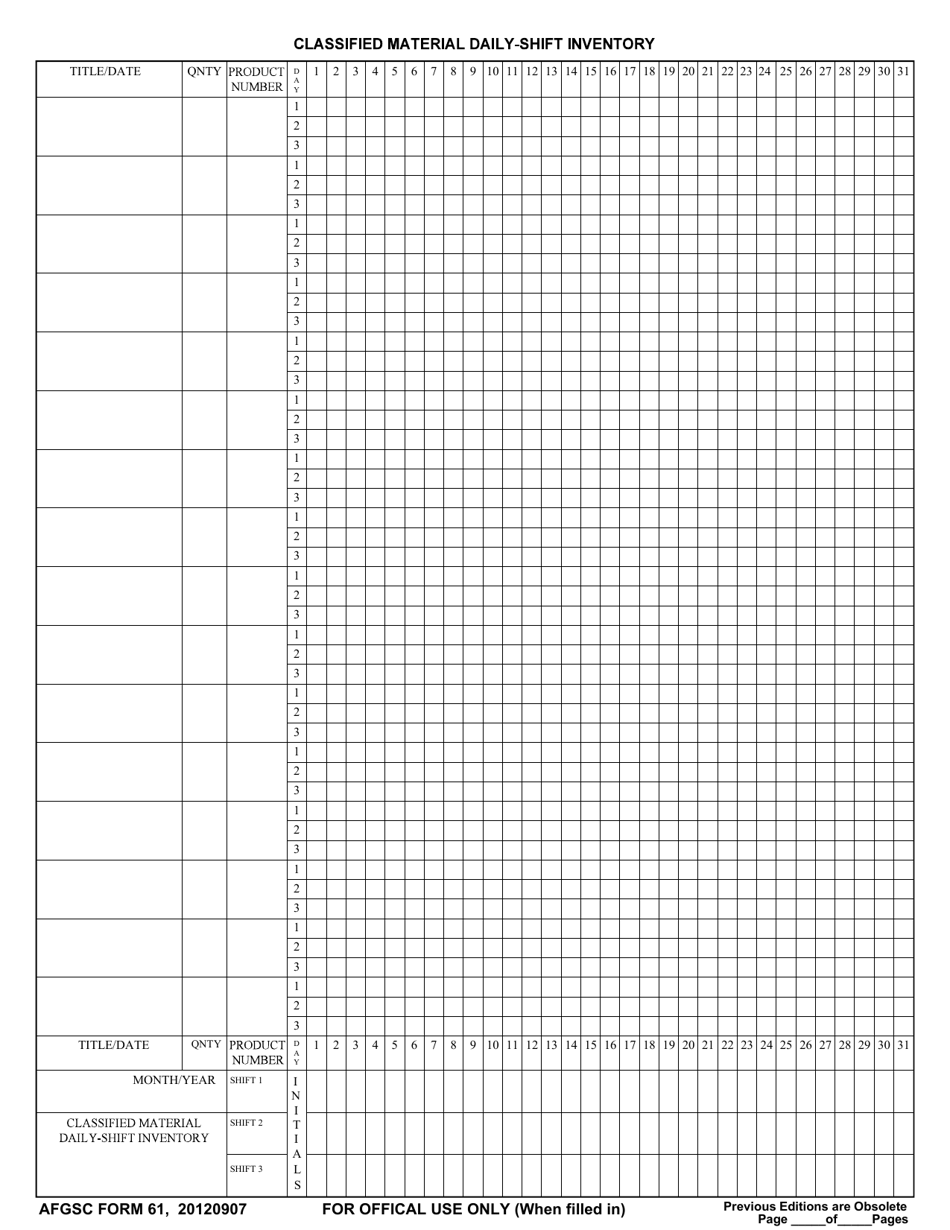 AFGSC Form 61 - Fill Out, Sign Online and Download Fillable PDF ...