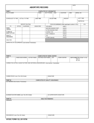 Document preview: AFGSC Form 122 Abort/Ife Record