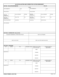 AFGSC Form 93 Alcs Evaluation and Corrective Action Worksheet