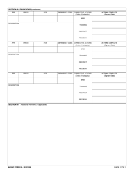 AFGSC Form 93 Alcs Evaluation and Corrective Action Worksheet, Page 2