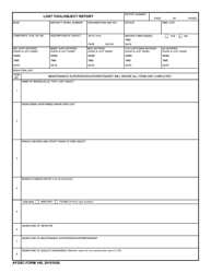 AFGSC Form 145 Lost Tool/Object Report