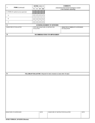 AFGSC Form 261 Instructor Evaluation Checklist, Page 2