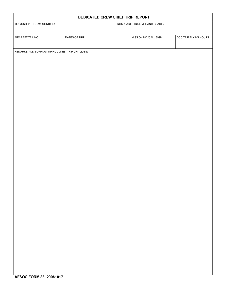 AFSOC Form 88 - Fill Out, Sign Online and Download Fillable PDF ...