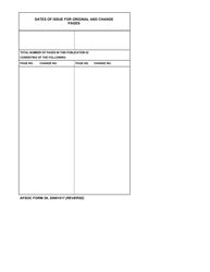 AFSOC Form 29 Equipment Checklist Cover, Page 2