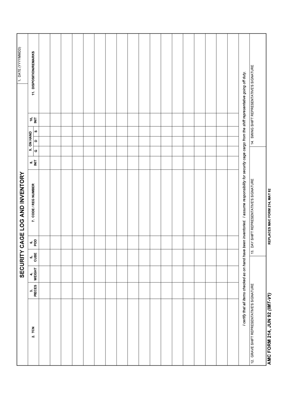 AMC Form 214 - Fill Out, Sign Online and Download Fillable PDF ...