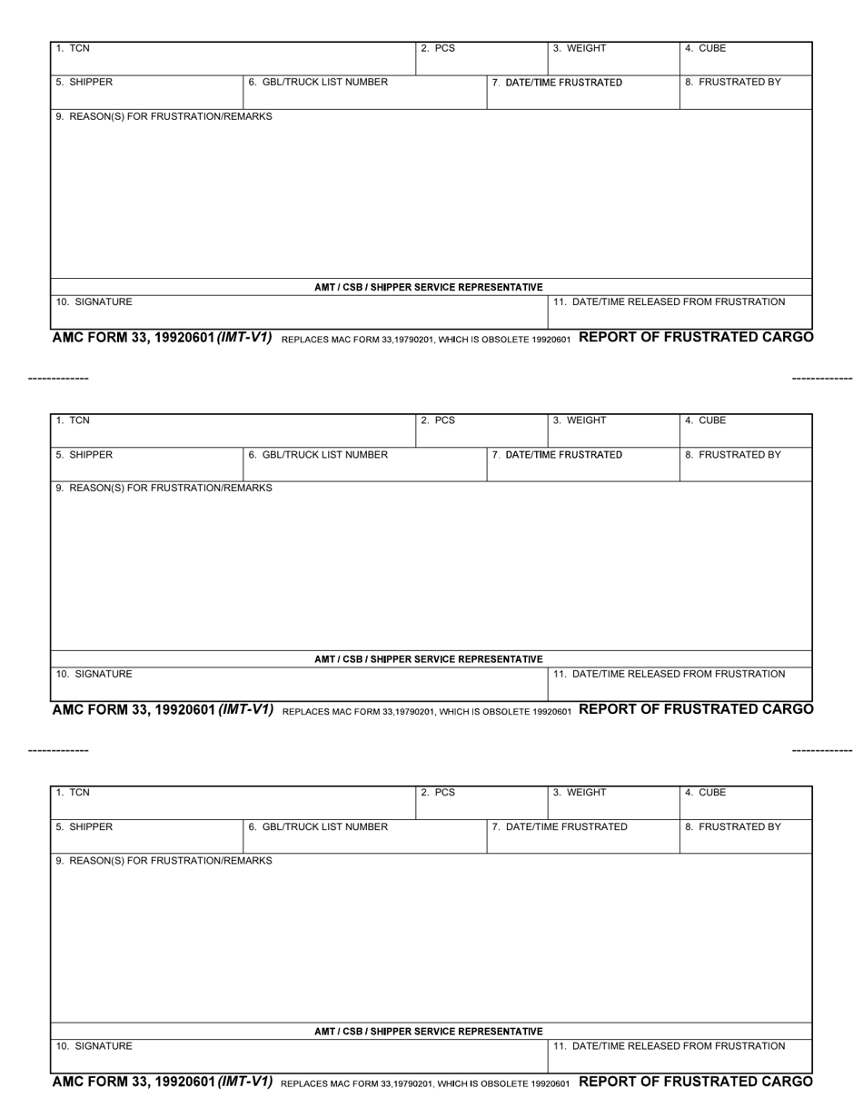 AMC Form 33 - Fill Out, Sign Online and Download Fillable PDF ...