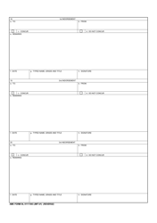 AMC Form 54 Aircraft Commander&#039;s Report on Services/Facilities, Page 2