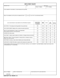 USAFE IMT Form 199 &quot;Employment Inquiry&quot;