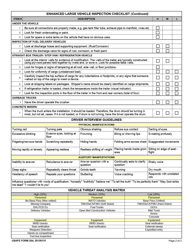 USAFE Form 204 Enhanced Large Vehicle Inspection Site Checklist, Page 2