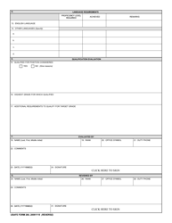 USAFE Form 260 Record of Qualifications (Non-US), Page 2