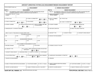 USAFE IMT Form 300 &quot;Aircraft Arresting System (Aas) Engagement/Missed Engagement Report&quot;