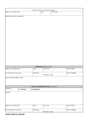 USAFE Form 353 Premium Class/First Class Travel Request and Authorization, Page 2