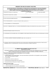USAFE IMT Form 401 Request for Use of School Facilities